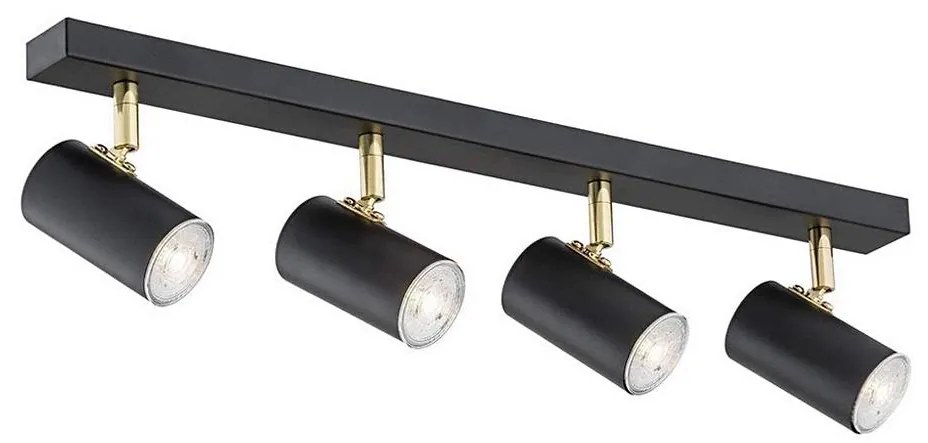 Argon 1690 - Faretto LAGOS 4xGU10/5W/230V nero/ottone