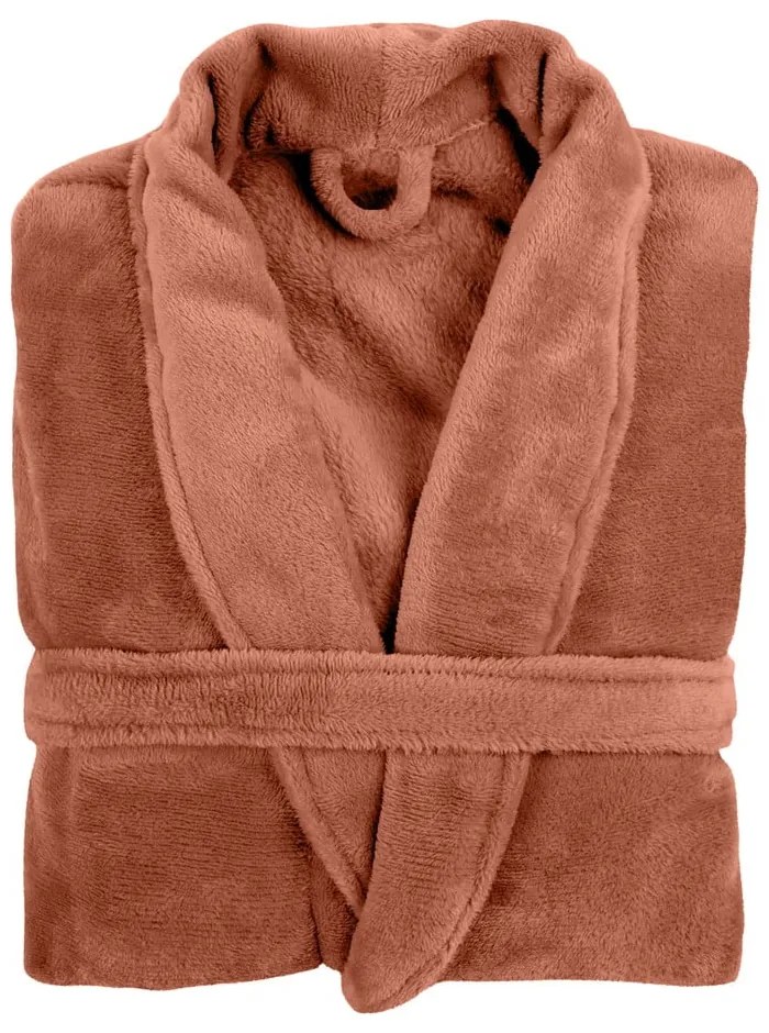 Accappatoio marrone in felpa, S/M Cozy - Tiseco Home Studio