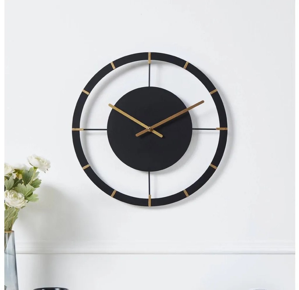 Eglo 425515 - Orologio da parete OKAZAKI 1xAA diametro 40 cm nero/oro