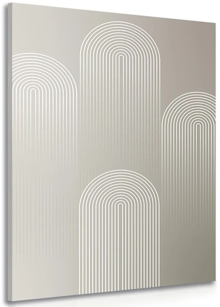 Quadro su tela – Arcobaleno elegante Mid-Century