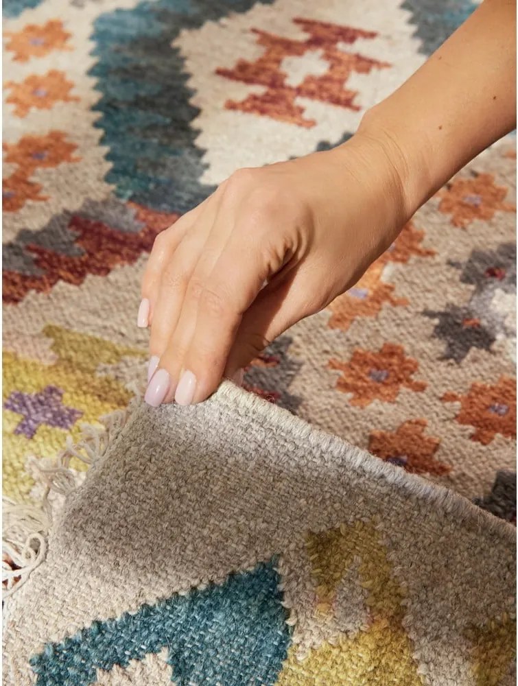 Tappeto in lana reversibile/tessuto a mano 160x230 cm Kamal Oasis – Nouristan