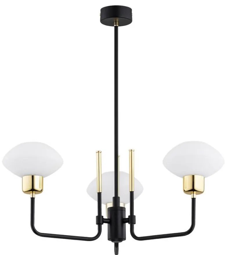 Argon 6166 - Lampadario a barra RAVELLO 3xE14/15W/230V nero/oro