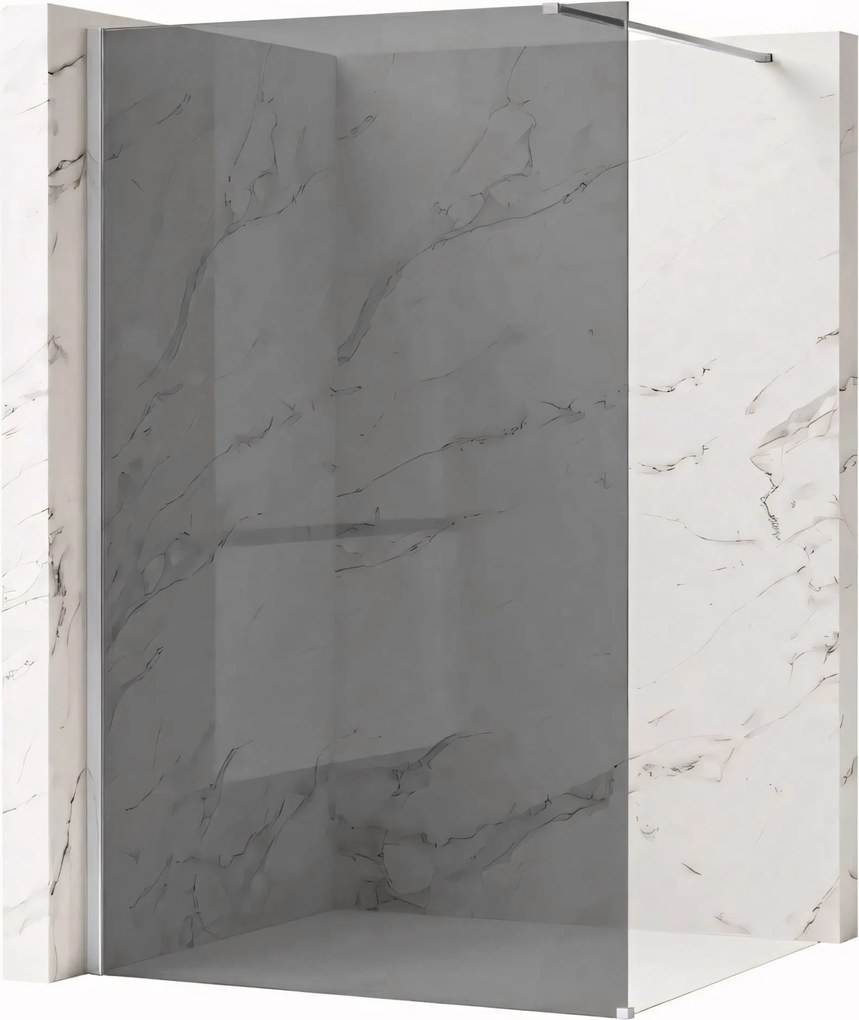 Parete doccia Rea Flexi Grey / Chrome 80