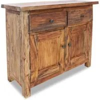 Credenza in Legno Massello di Recupero 75x30x65 cm 244490