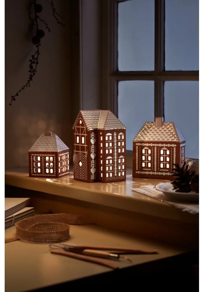 Portacandela in ceramica per lumino Gingerbread Lighthouse – Kähler Design