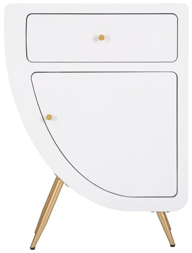 Comodino Alto Venus Design Retro cm 60x32x79