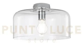 Plafoniera gibus trasparente 1xe27 30x30x23cm i-gibus-pl30 tr