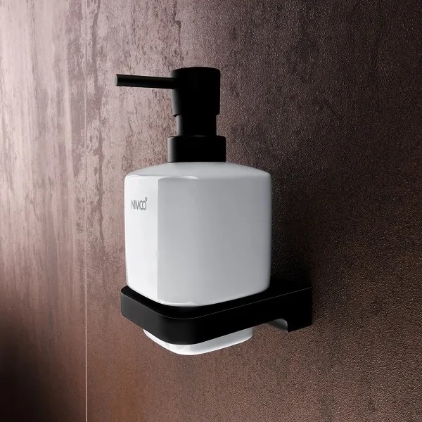 NIMCO MAC set-31K-T-90 -Distributore di sapone, portaspazzolino e gancio a muro MAYA