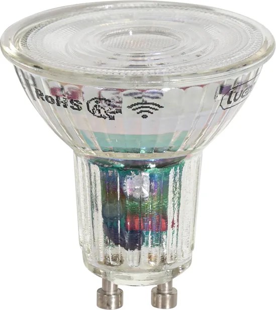 Set di 5 lampadine LED Smart GU10 50mm trasparenti 4,8W 400 lm 1800-6500K