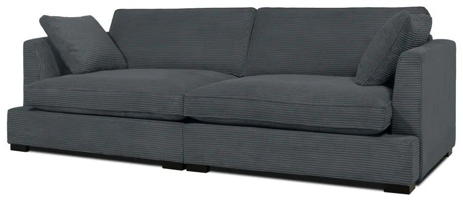 Divano in velluto a coste grigio 236 cm Mobby - Scandic