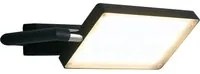 Applique LED BOOK in alluminio nero con diffusore orientabile 18W 3200K