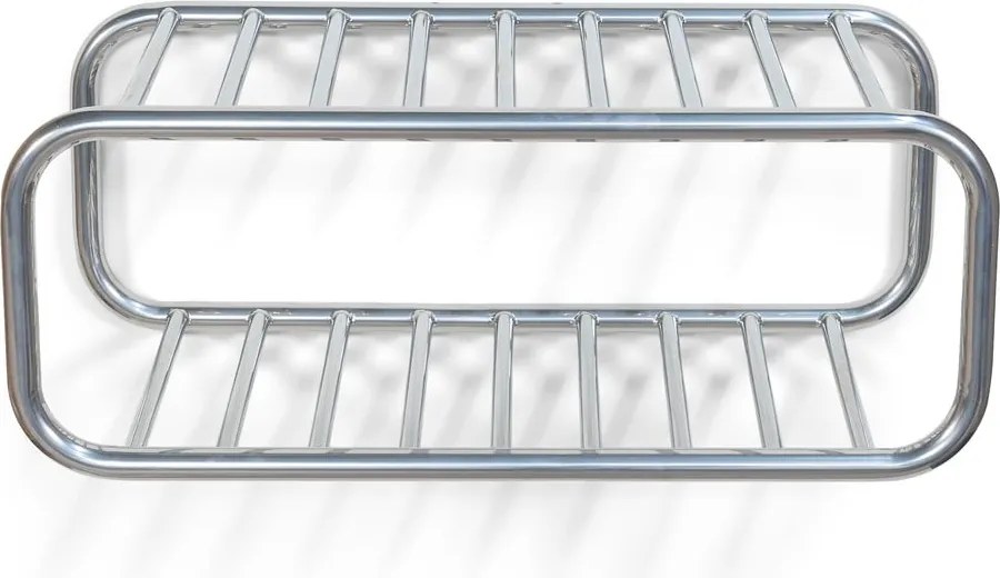 Scarpiera argentata in metallo da parete 72x28x35 cm Retro – Spinder Design