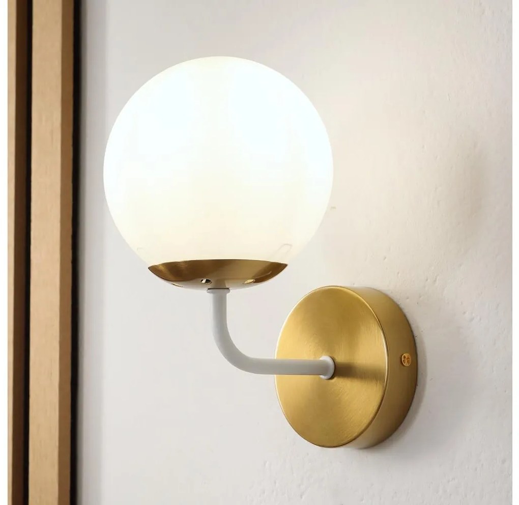 Brilagi - Lampada da parete MALIVA 1xE14/15W/230V dorata/bianca