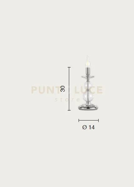 Lumetto vivaldi 1 luce fume' cromo attacco e14 d.14cm