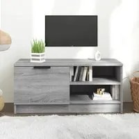 Mobile TV Grigio Sonoma 80x35x36,5 cm in Legno Multistrato