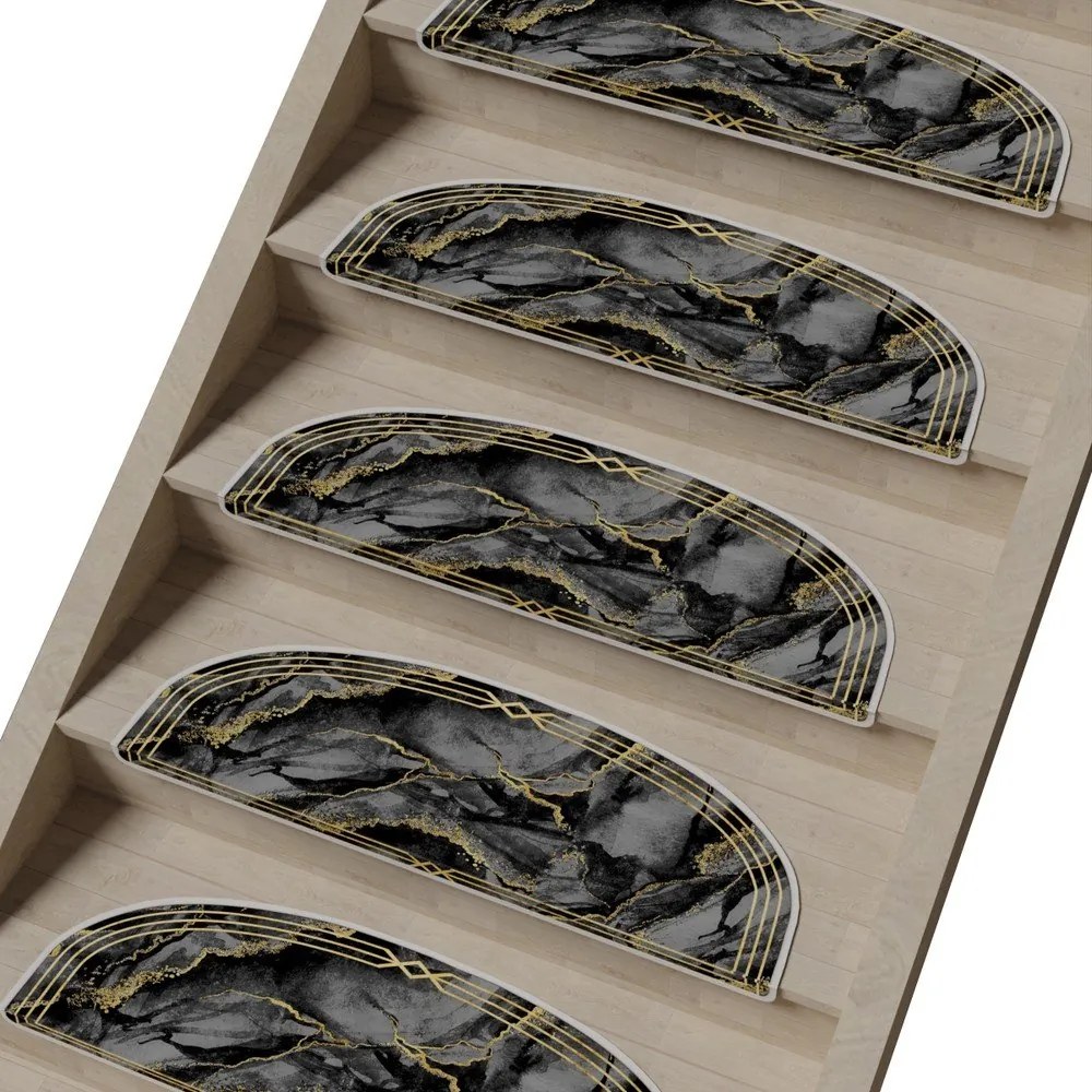 Gradini grigio scuro in set da 16 pezzi 20x65 cm Marble Dream - Vitaus