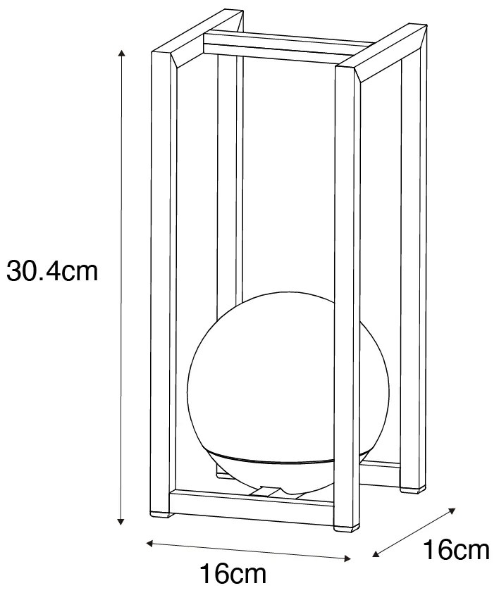 Set di 2 lampade da tavolo da esterno nere con ricarica touch - Nowi