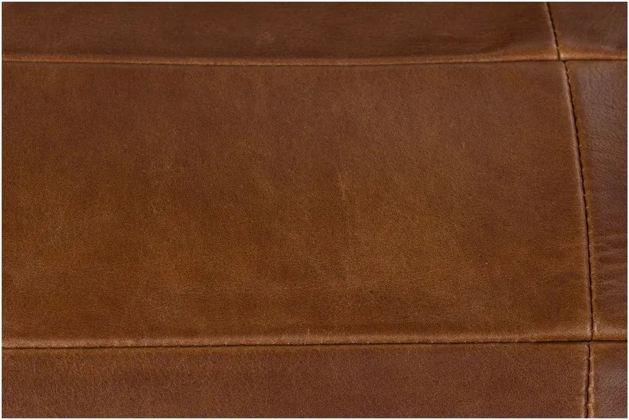 Poltrona marrone con rivestimento in pelle Wyatt – Dutchbone