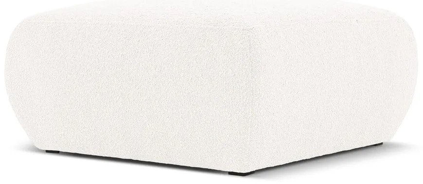 Sgabello in tessuto bouclé bianco Molino - Micadoni Home