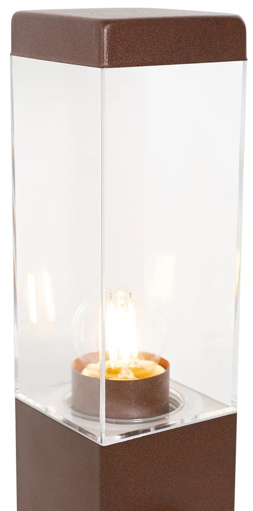 Lampada da esterno color ruggine 80 cm con attacco IP44 - Malios