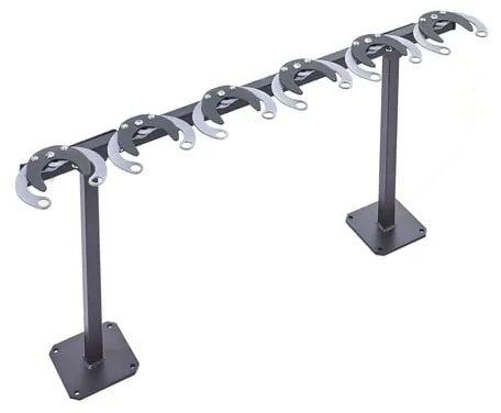 Rastrelliera monopattino da pavimento per 6 posti L 17.5 x H 50 cm