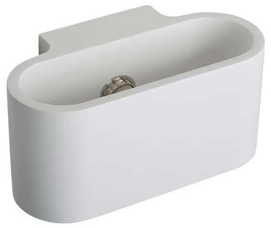 Applique da Parete LINEAR in Gesso Pitturabile G9 Materiale Gesso