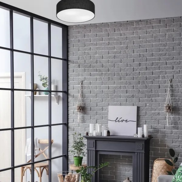 Plafoniera SIRJA 2xE27/15W/230V Ø 45 cm, nero