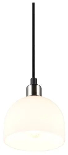 Lampadario bianco/argentato con paralume in vetro ø 12 cm Molly – Trio