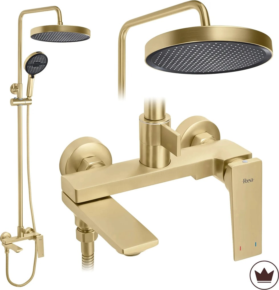 Set doccia Rea Prime Brush Gold