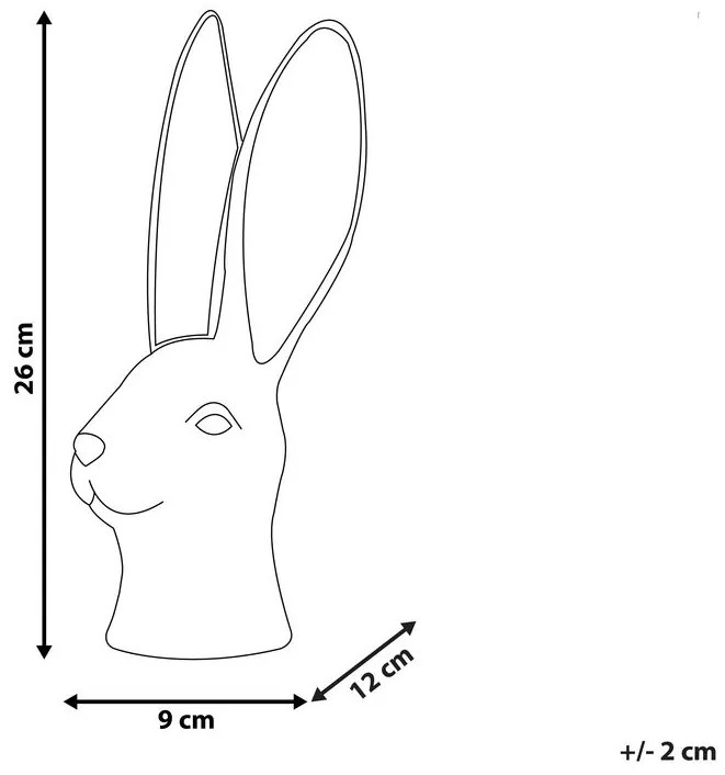 Figura decorativa ceramica bianco 26 cm GUERANDE Beliani