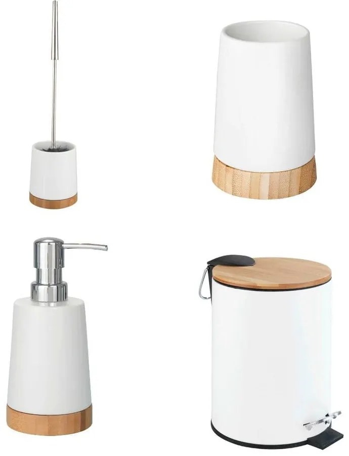 Set di accessori da bagno bianco in ceramica Bamboo - Wenko