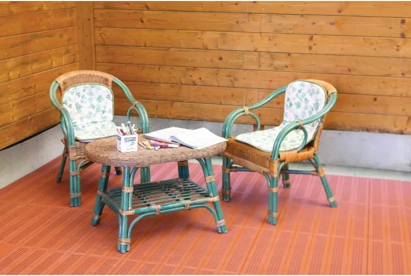 Set 4 Piastrelle in Plastica da Esterno 60 x 60 cm Forata...