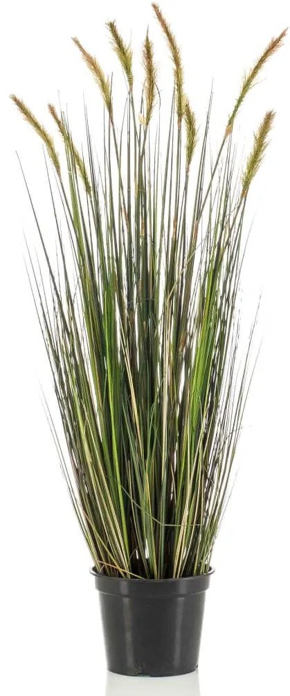 Alopecuro Erba Artificiale Autunno İn Vaso Di Plastica 90 Cm /