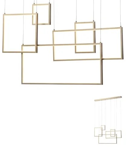 Redo 01-2317 - Lampadario dimmerabile a LED su cavo PLANA LED/80W/230V oro