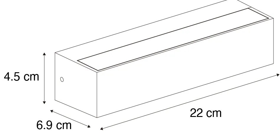 Lampada da parete industriale marrone ruggine con LED IP65 - Steph