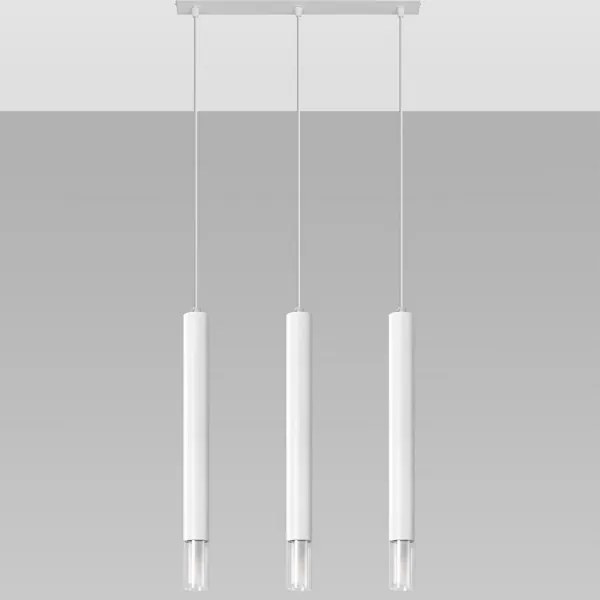Sollux SL.0959 - Lampadario su corda VIZIER 3xG9/40W/230V bianco