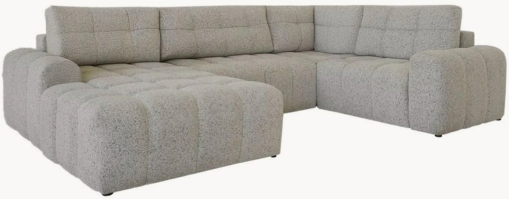 Divano letto angolare panoramico 8 posti con contenitore Lulu