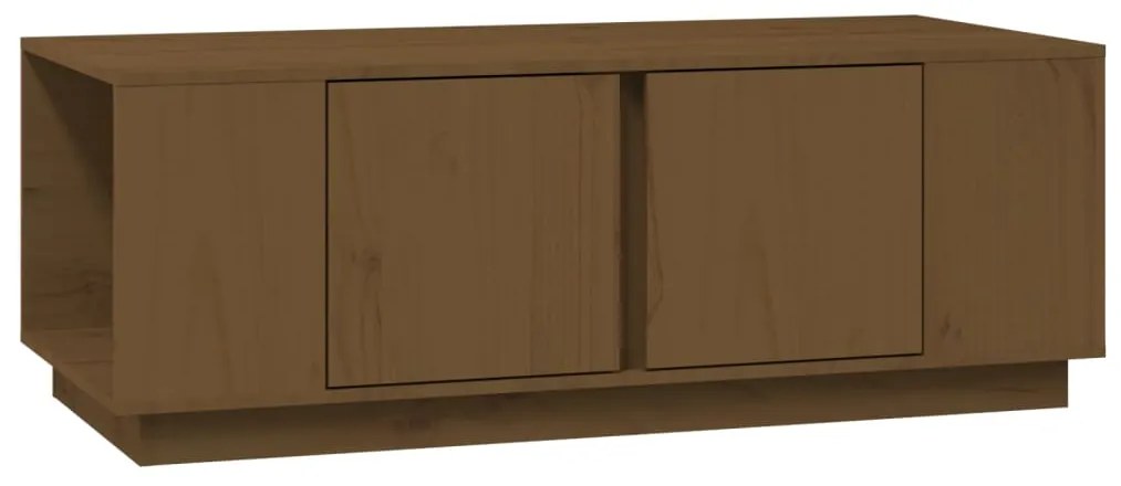 Tavolino da salotto miele 110x50x40 cm legno massello di pino