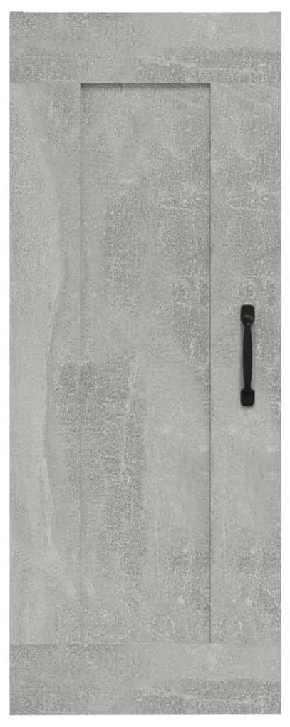Mobile pensile grigio cemento 35x34x90 cm in legno multistrato