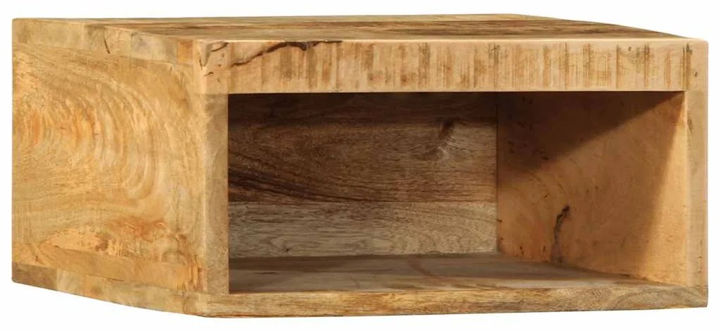 Mobile tv a parete 40x30x19 cm legno grezzo massello di mango