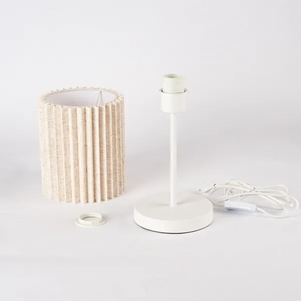 Brilagi - Lampada da tavolo NORDIC WAVE 1xE27/15W/230V lino/bianco