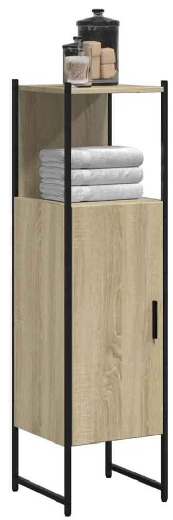 Mobile Da Bagno Rovere Sonoma 33x33x120,5 Cm Legno Multistrato /