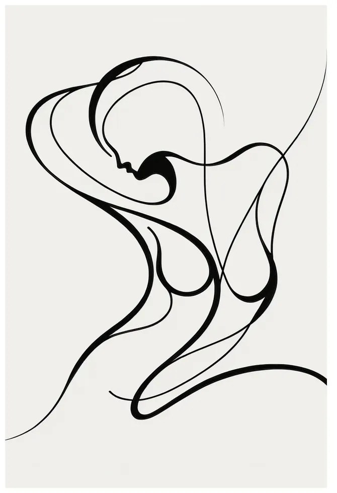 Quadro su tela – Linea astratta di donna