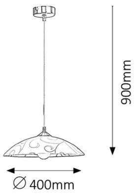 Rabalux 3856 - Lampadario HARMONY LUX 1xE27/60W/230V