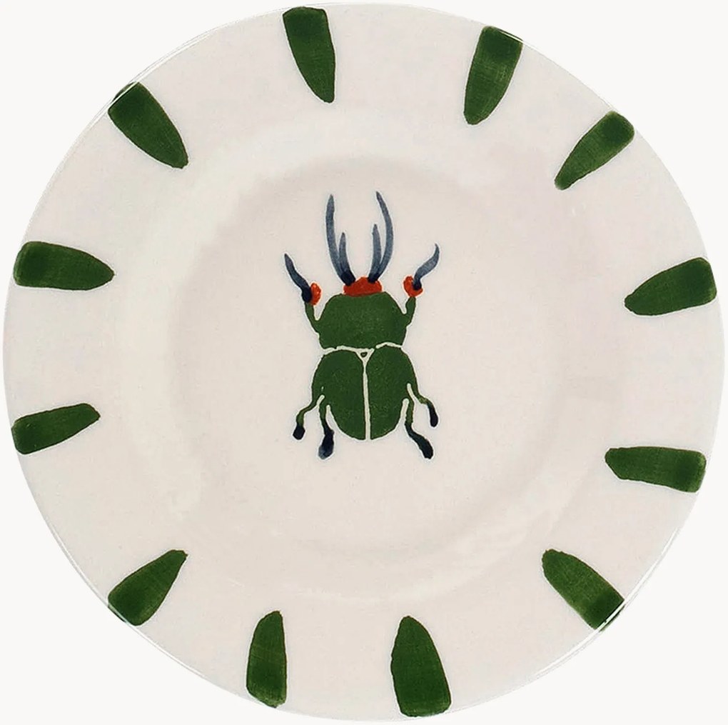 Piatto da dessert dipinto a mano Leafy Bug