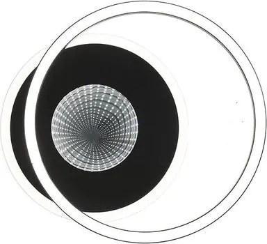 Applique LED Essentiel TRIDI nero IP20, luce bianco naturale 3200 lumen
