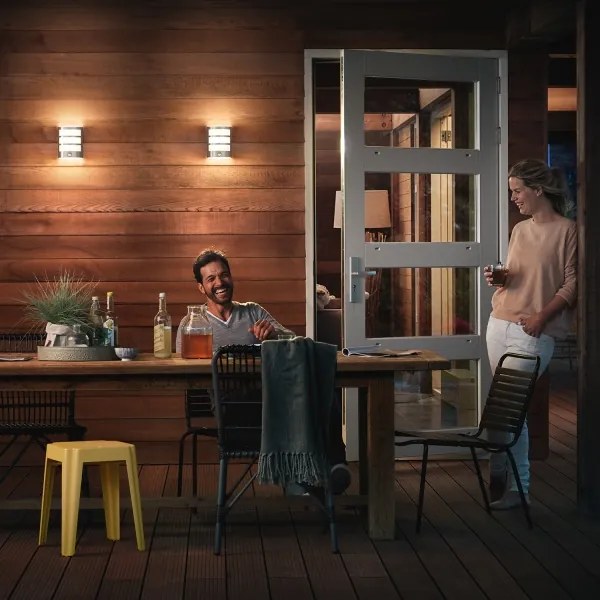 Philips 17324/47/16 - Lampada da esterno con sensore PYTHON LED/6W/230V IP44