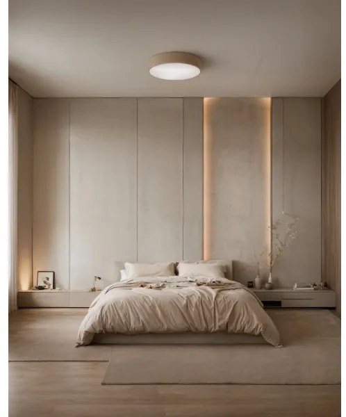 Brilagi - Plafoniera con sensore CLARE 3xE27/24W/230V diametro 40 cm beige