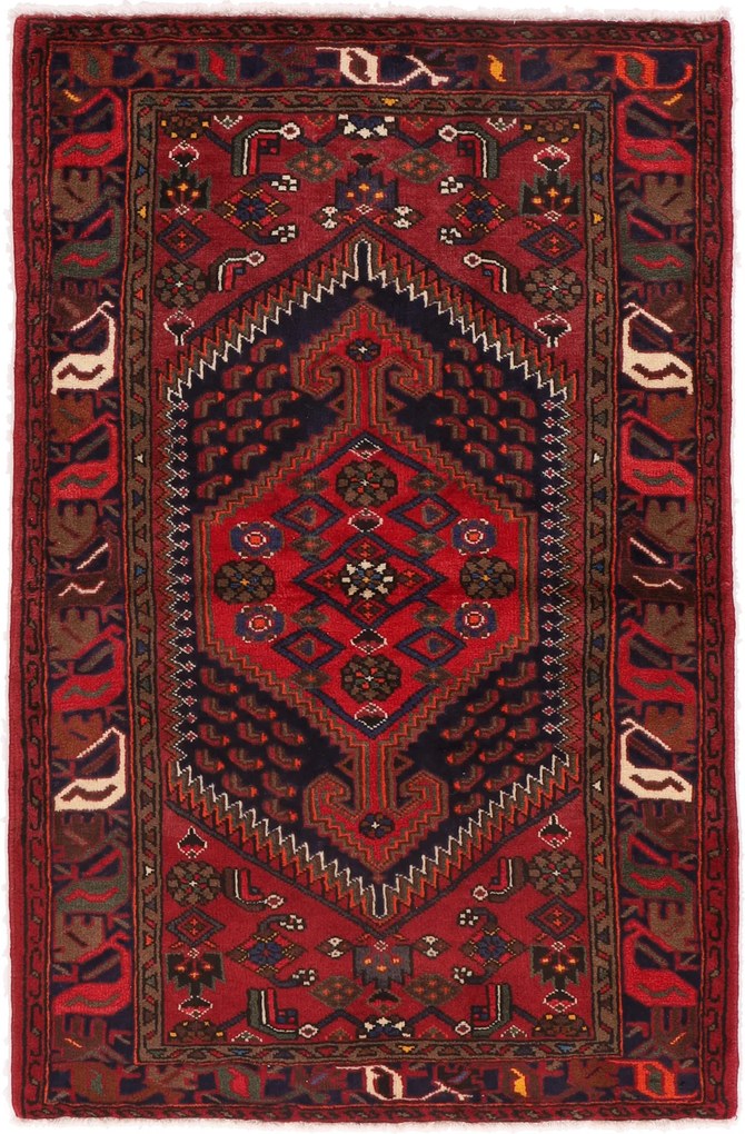 Hamedan Tappeto 130 x 200 (Iran) Annodato A Mano
