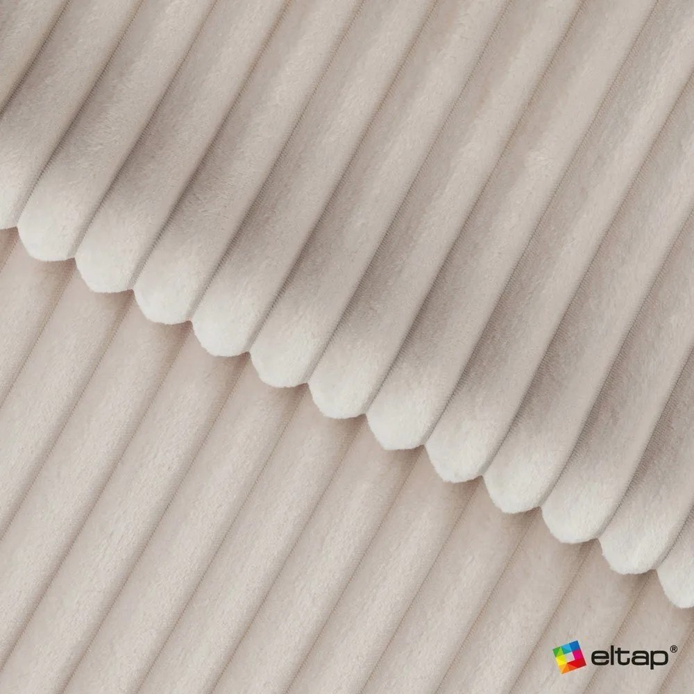 Divano beige allungabile con rivestimento in velluto a coste 256 cm Cotonn – ELTAP